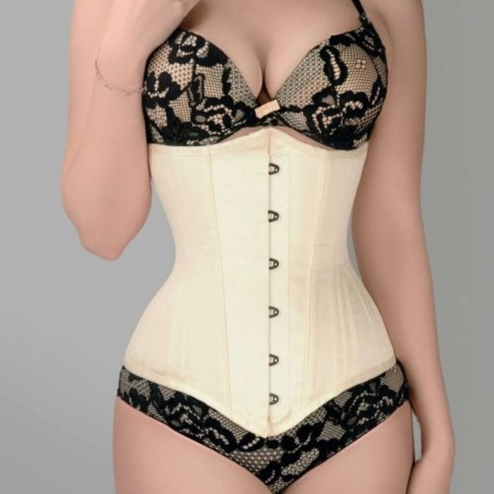 Cream Expert Waist Training Underbust Longline With Hip Gores - NWT